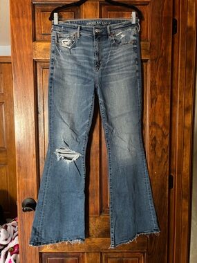 American Eagle Distressed Flare Jeans